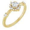 14K Yellow Sapphire and .167 CTW Diamond Ring Ref. 15641442